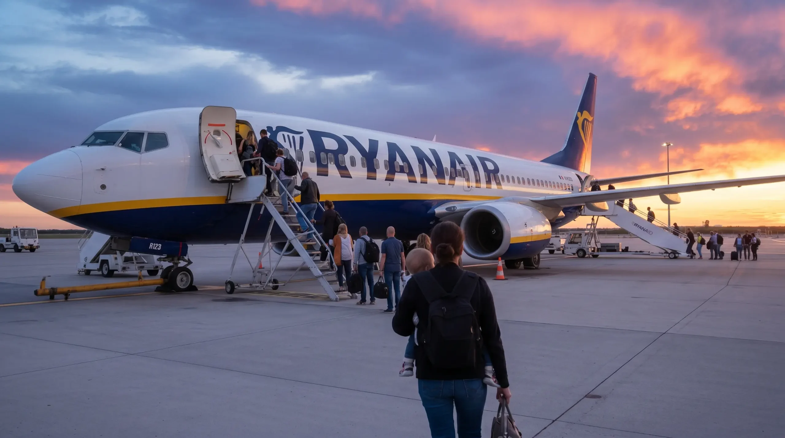 Bebé viajando en avión con Ryanair