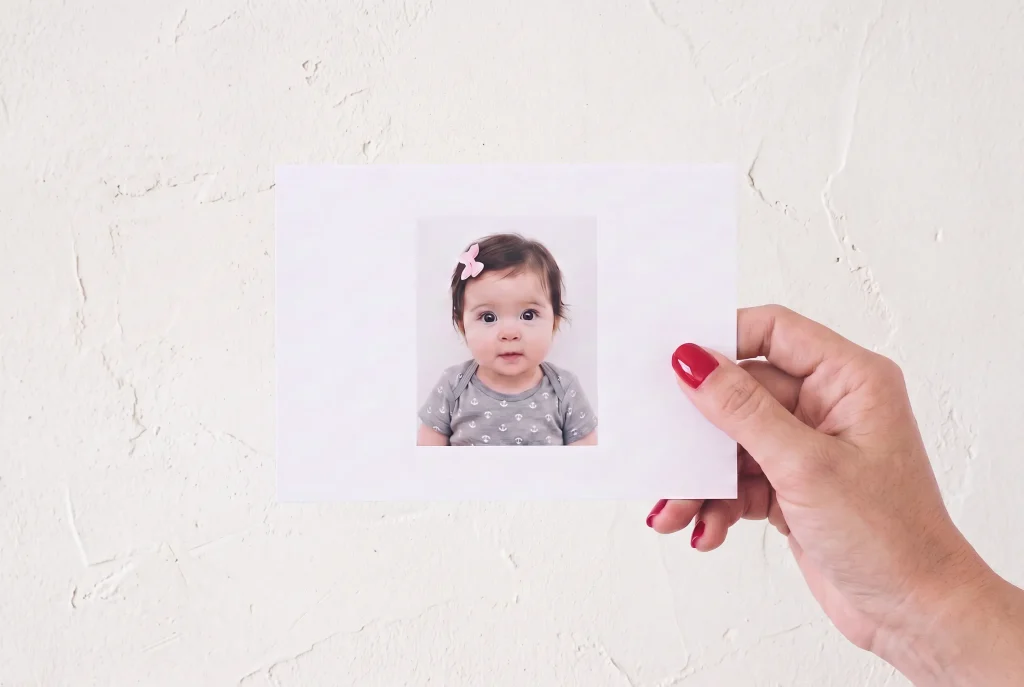 12 months baby id photo home made